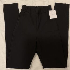 L'Academie Black High-Rise Skinny Trouser